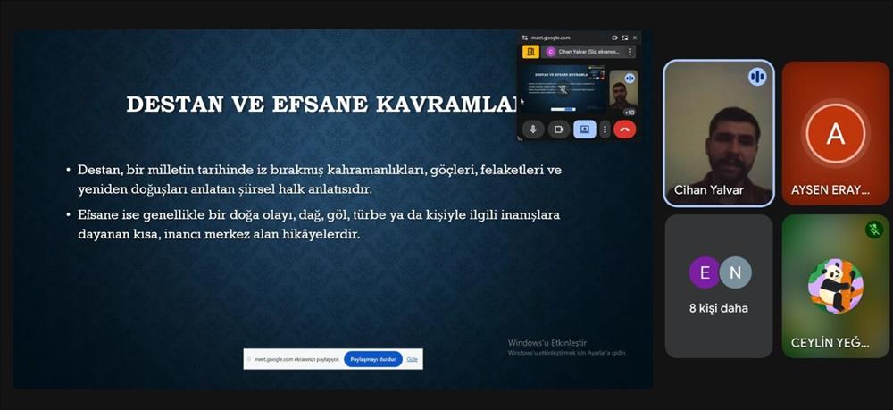 Bölüm Başkan Yardımcımız Konferans Verdi