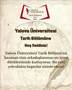 Yalova Üniversitesi Tarih Bölümü'ne Hoşgeldiniz